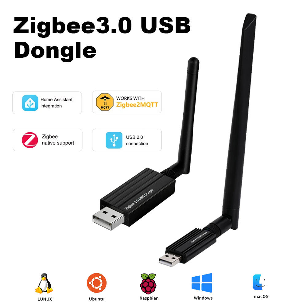 Zigbee Coordinator Stick - Zigbee 3.0 USB-dongel, Zigbee2MQTT, ZHA, Home