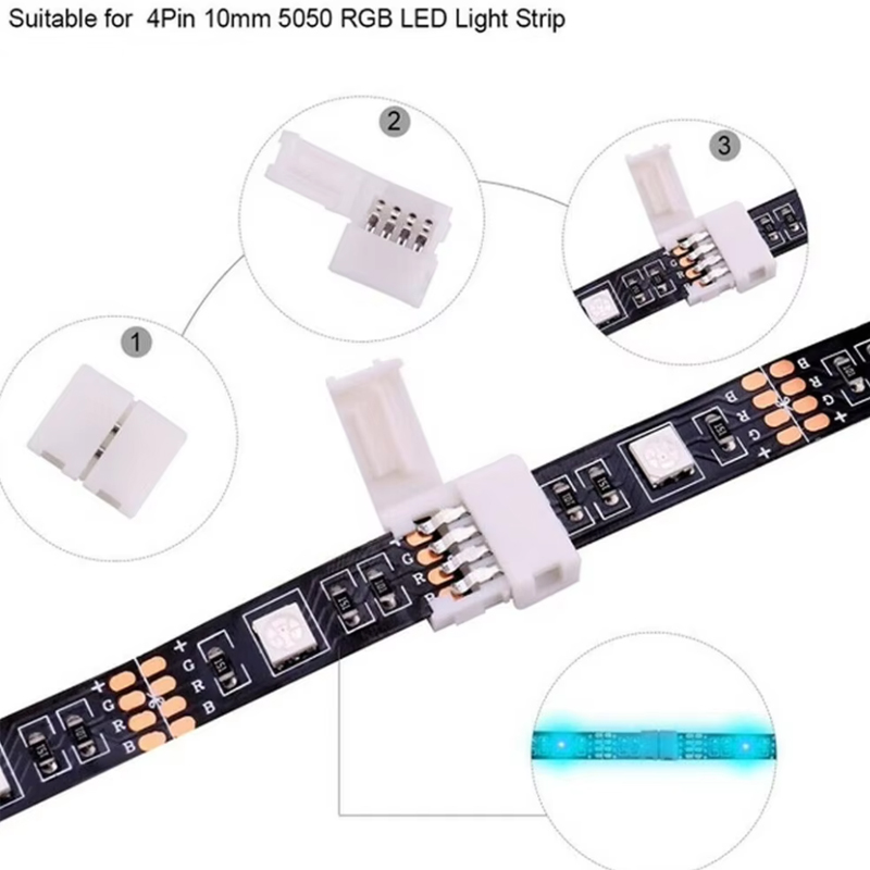 5 stks 4PIN 8mm Led Connector  - Rgb Led Matrix 8X8 recensie en prijs